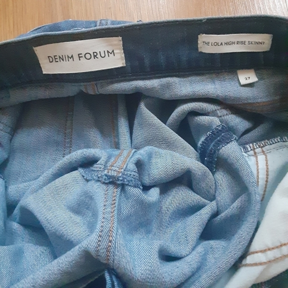 Aritzia Denim Forum Lola high rise skinny jeans,medium-light wash,27/30‎L - Picture 13 of 16